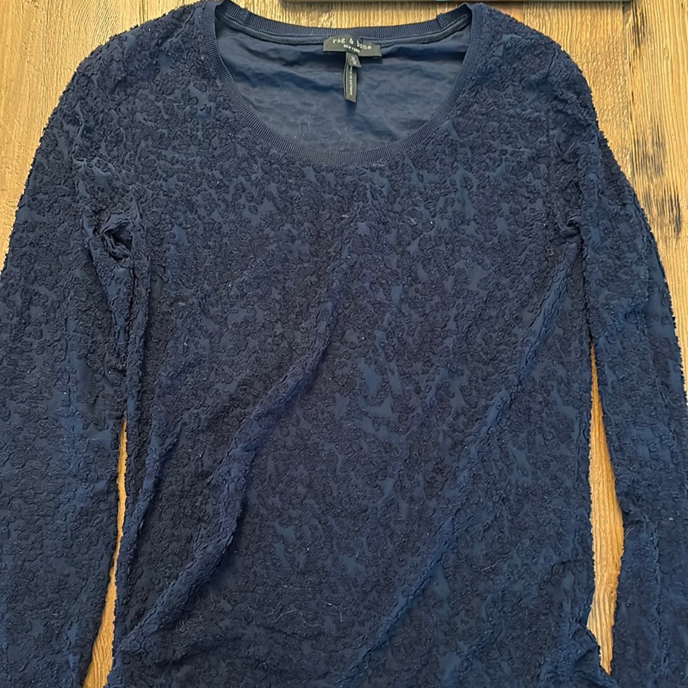 Rag and bone navy long sleeve